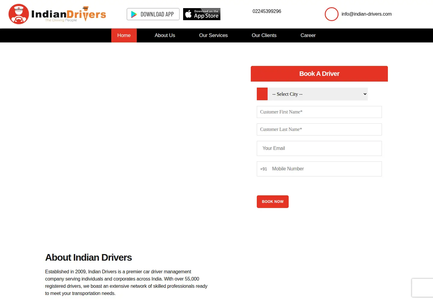 Captured homepage of indian-drivers.com in the current scan