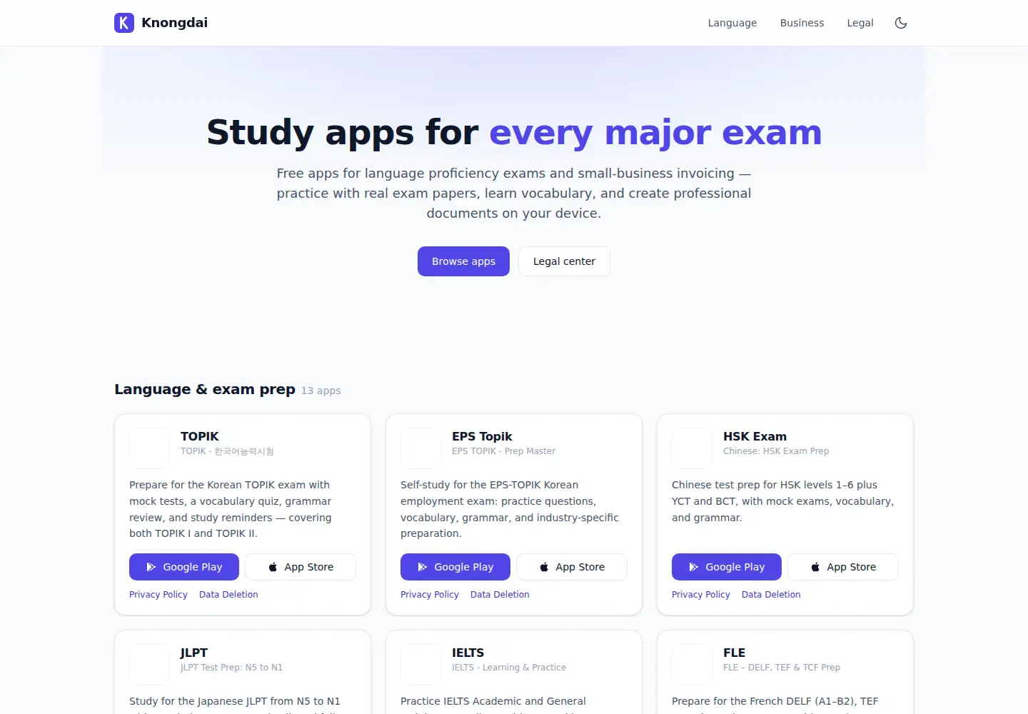 Screenshot of knongdai.com