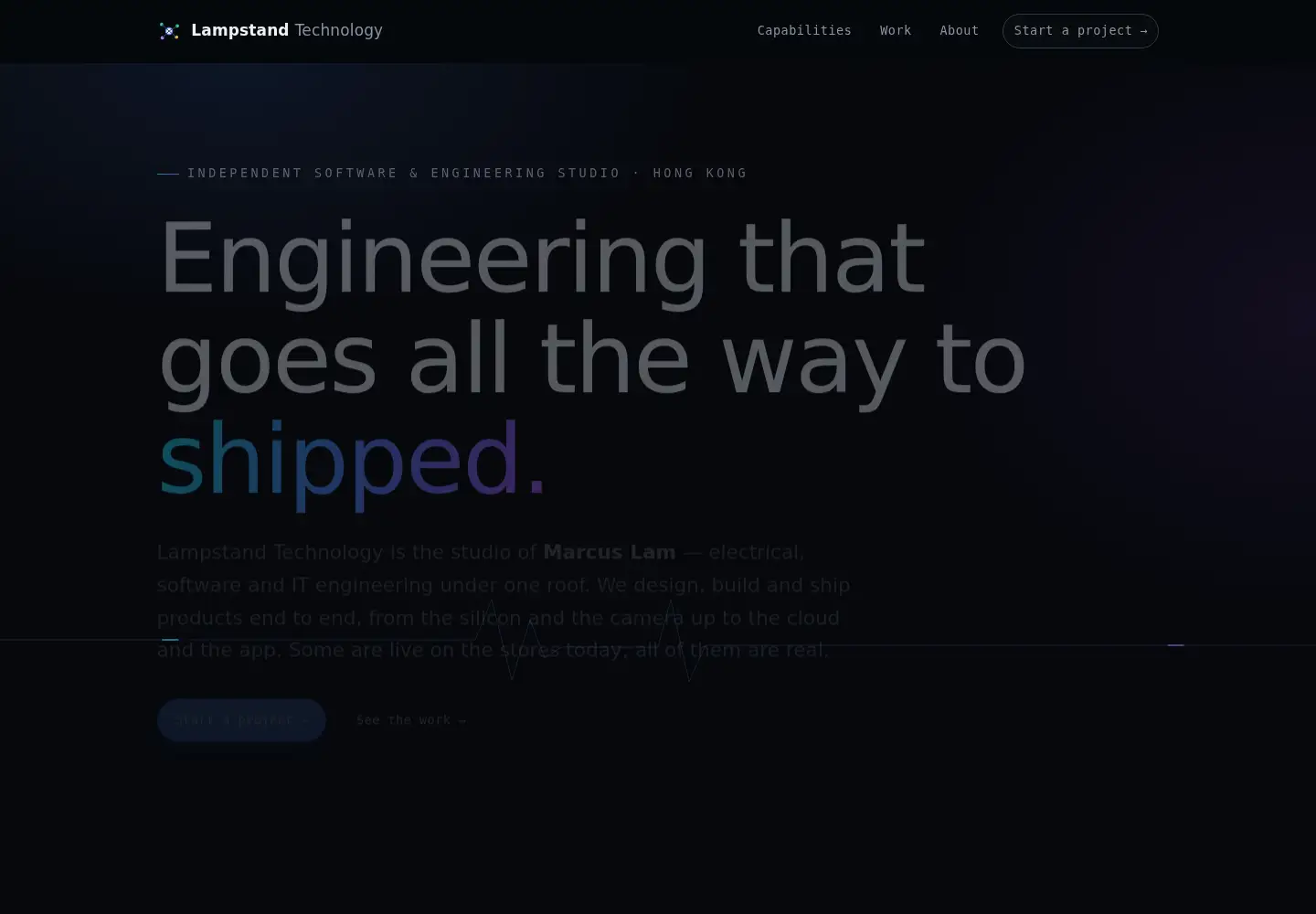 Screenshot of lampstandtech.com