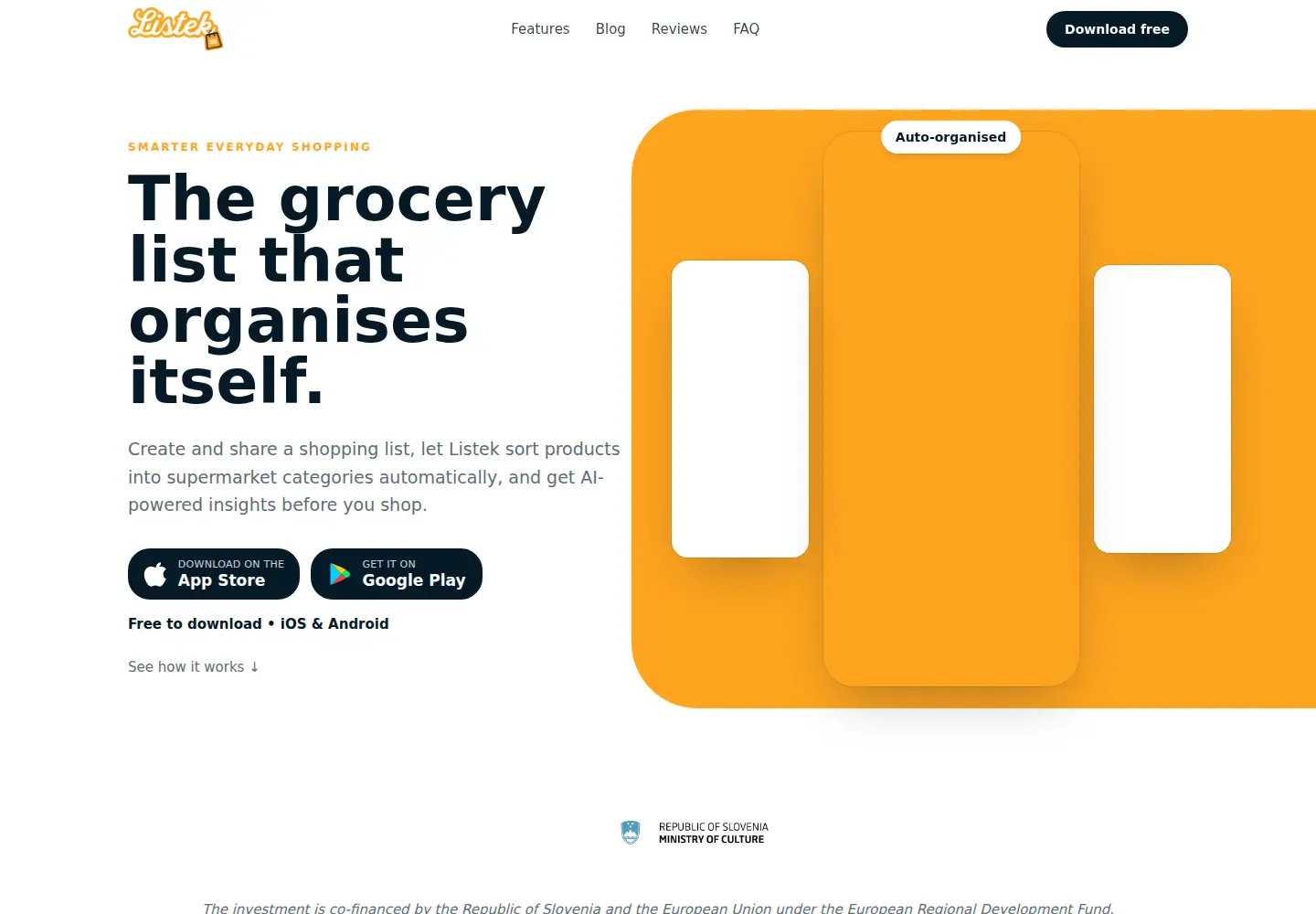 Screenshot of listekapp.com