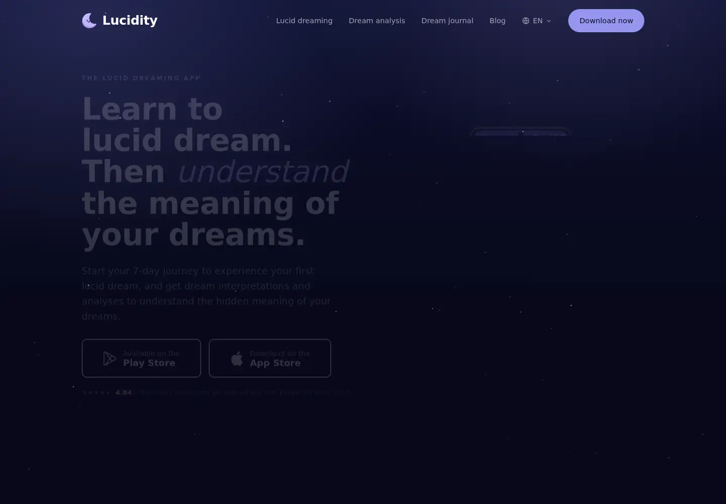 Screenshot of luciditydreams.com