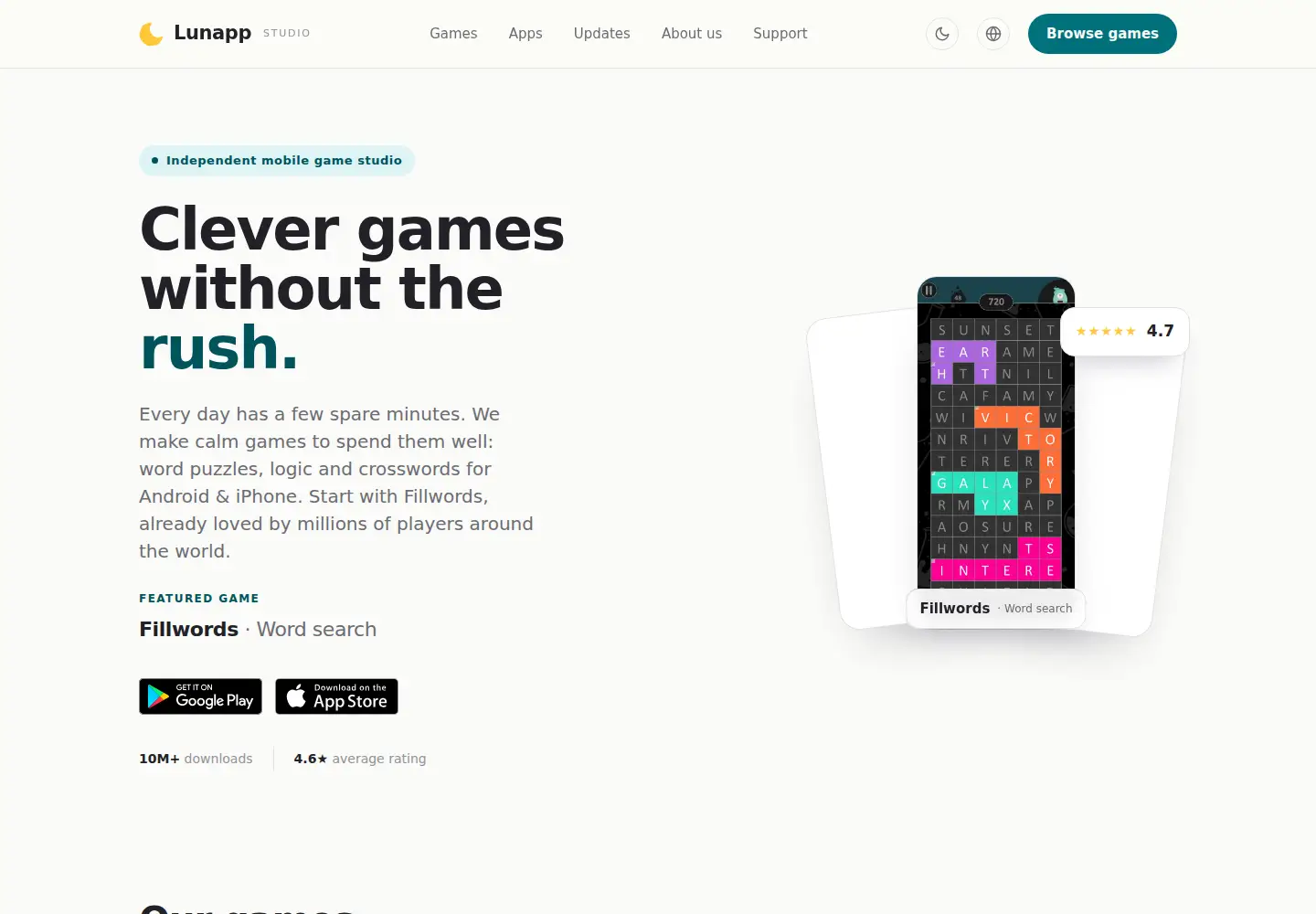 Screenshot of lunappstudio.com