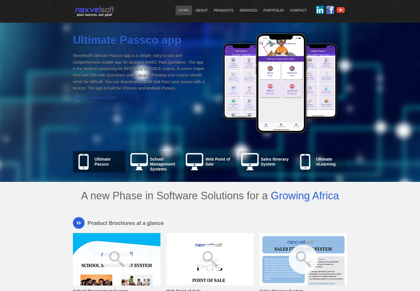 Screenshot of nexvelsoft.com