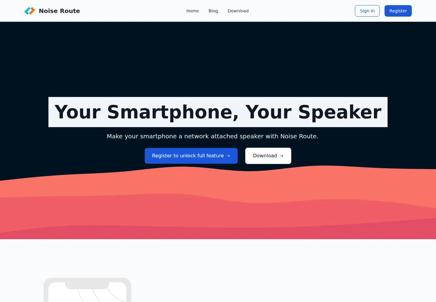 Screenshot of noiseroute.com