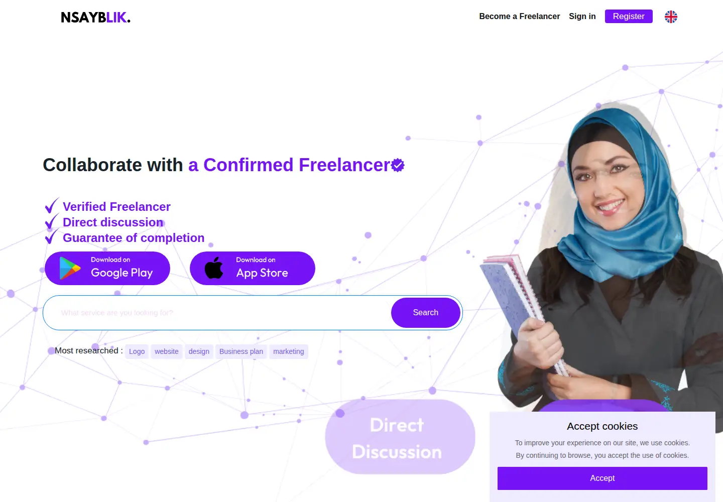 Screenshot of nsayblik.com