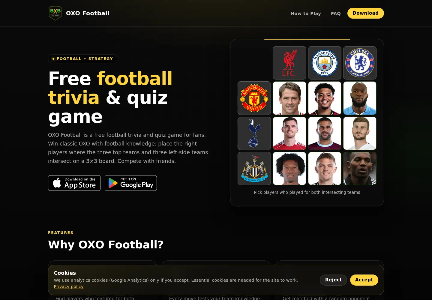 Screenshot of oxofootball.com