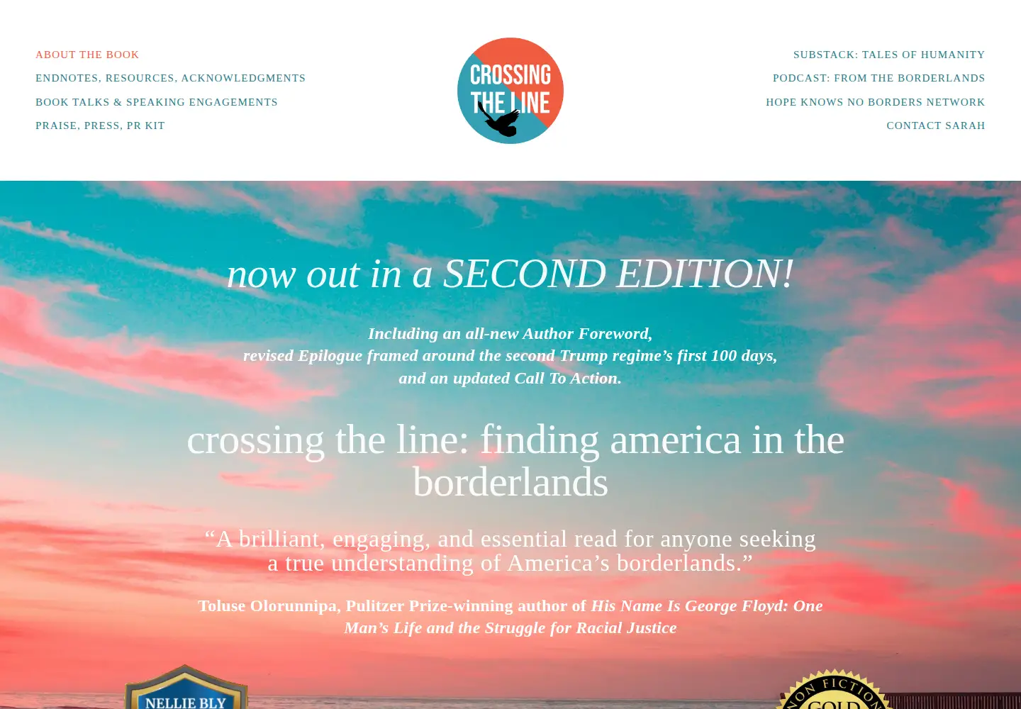 Captured homepage of sarahtowle.com in the current scan
