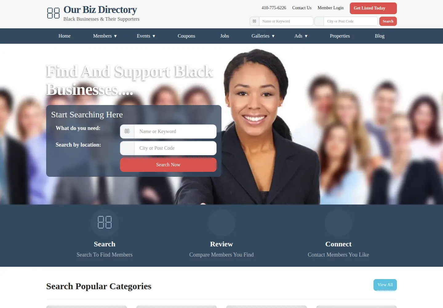 Screenshot of ourbizdirectory.com