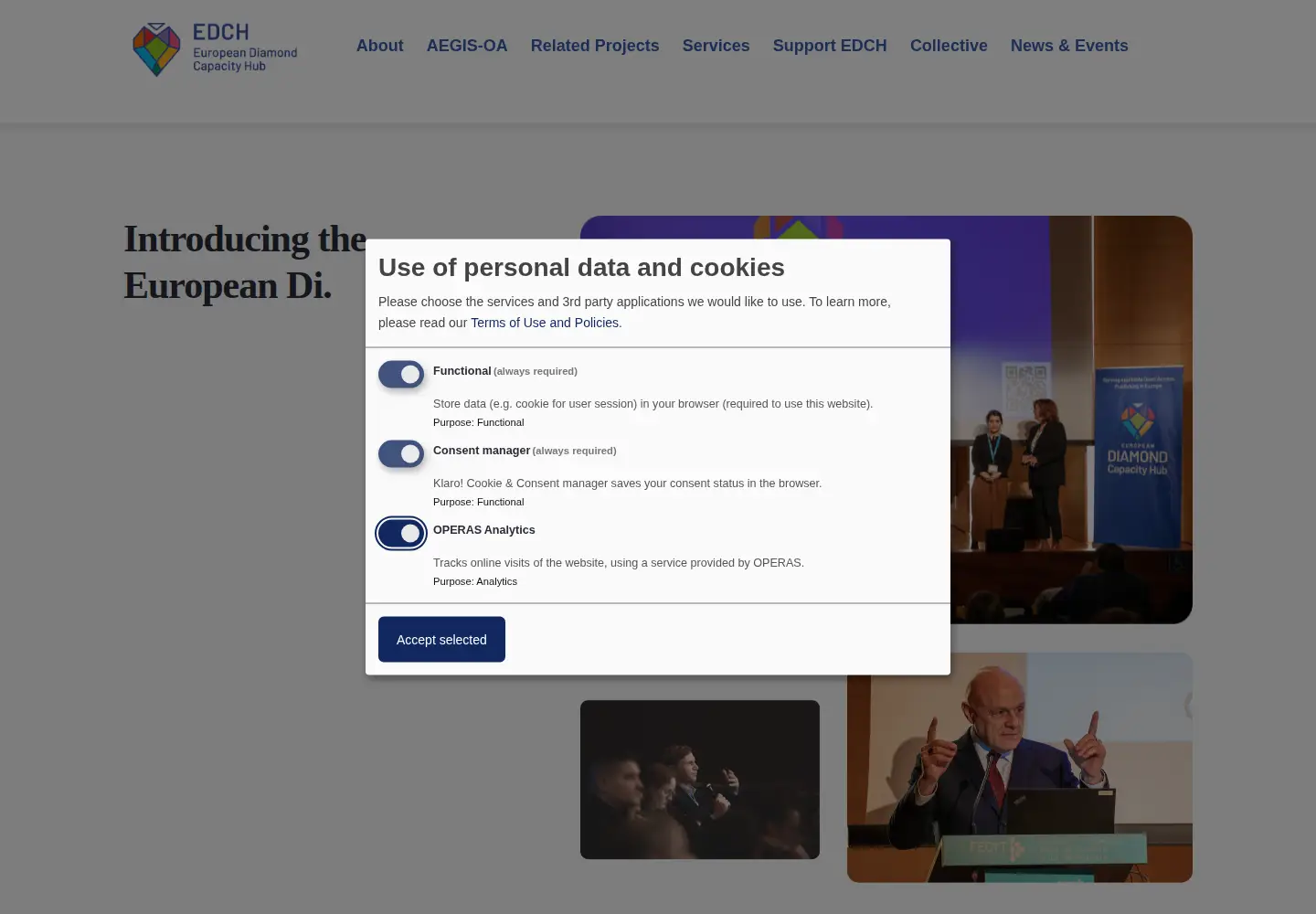 Screenshot of diamas.org