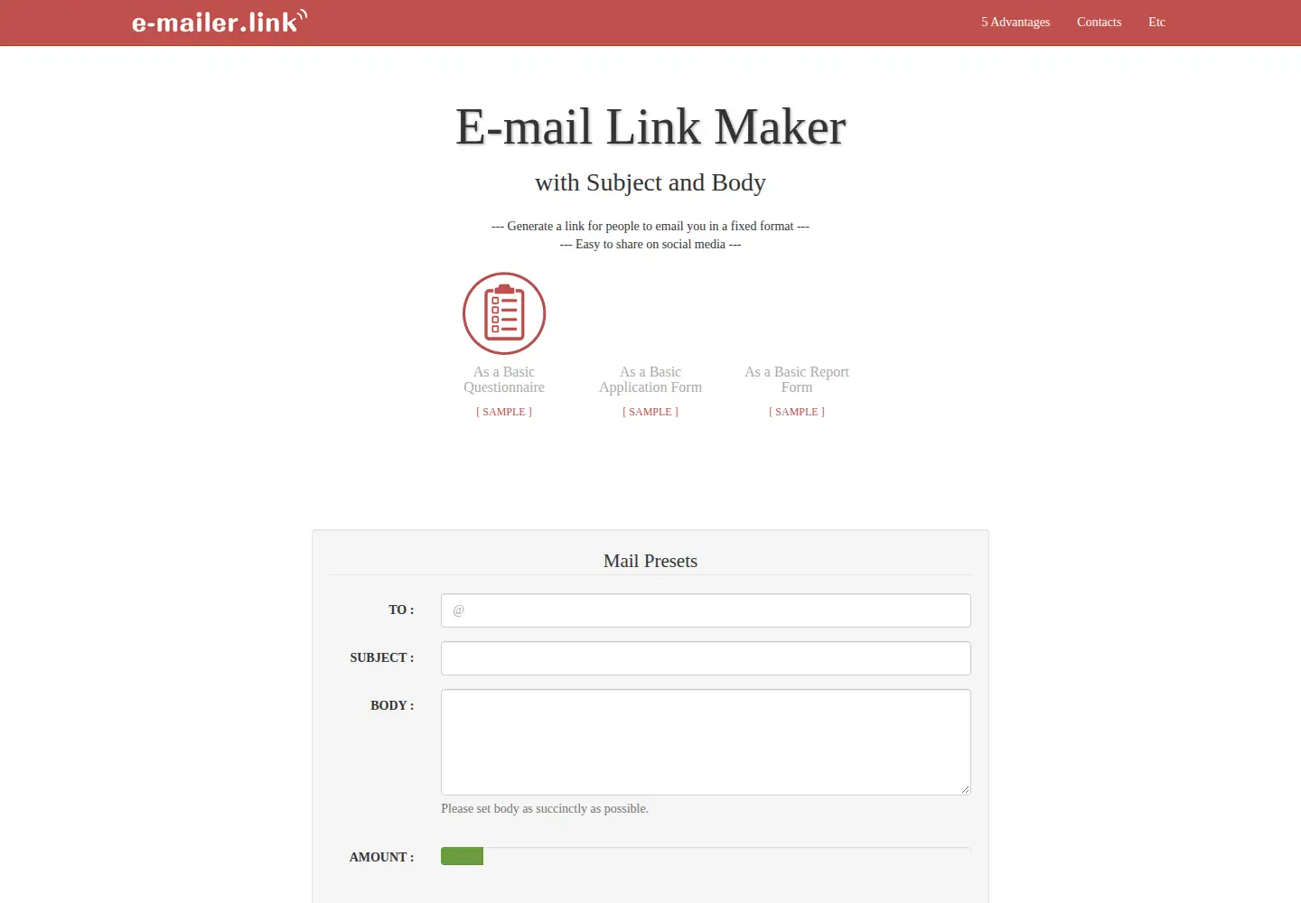 Screenshot of e-mailer.link