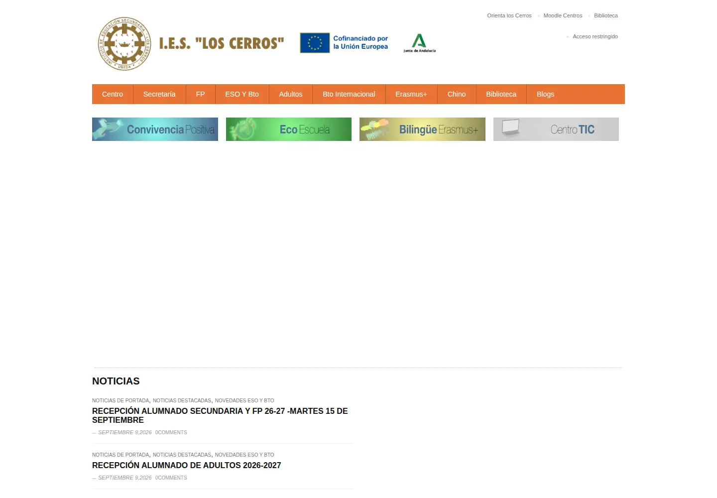 Captured homepage of loscerros.org in the current scan