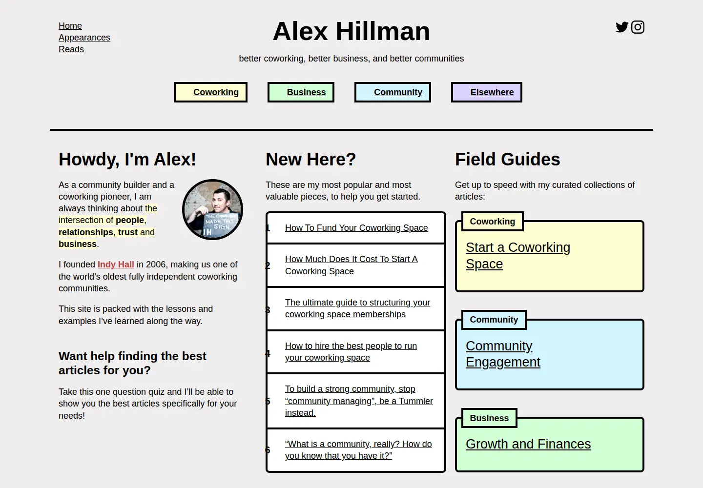 Screenshot of dangerouslyawesome.com