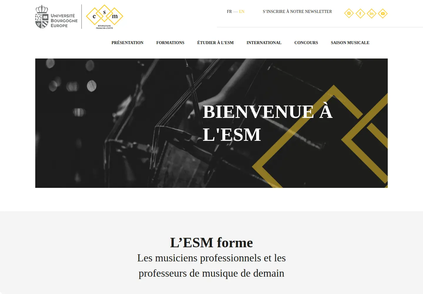 Screenshot of esmbourgognefranchecomte.fr