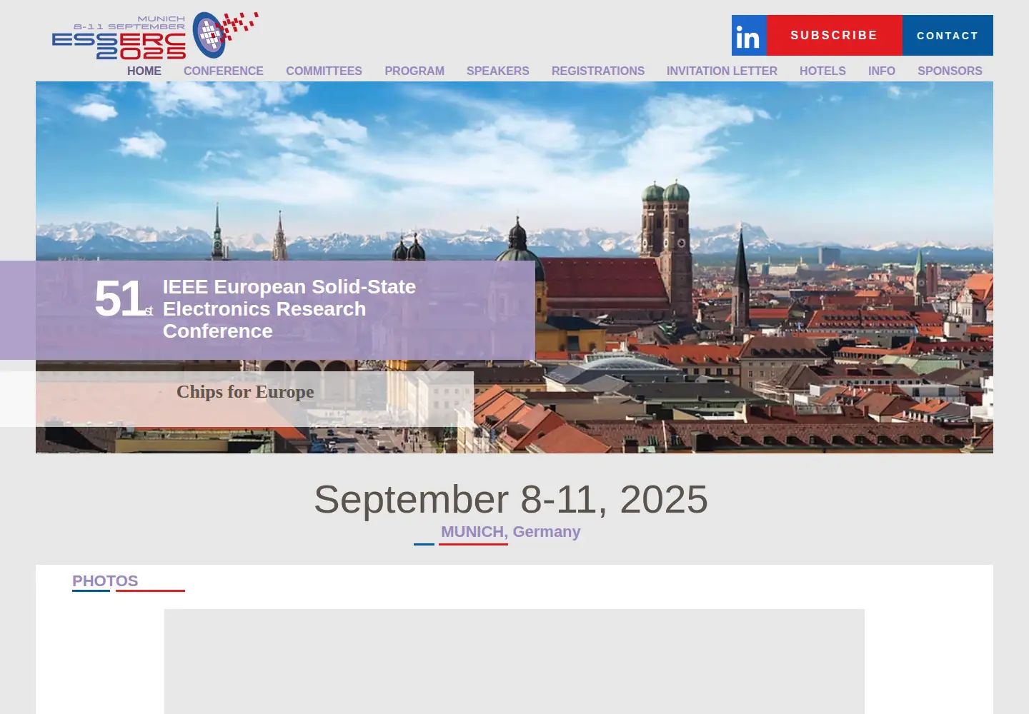 Screenshot of esserc2025.org