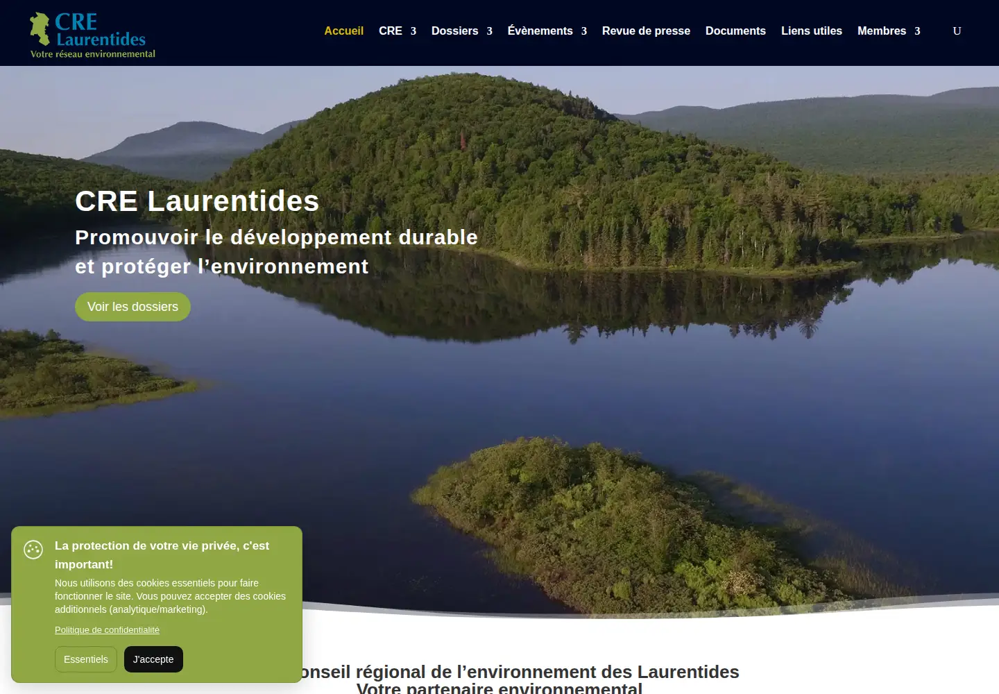 Screenshot of crelaurentides.org