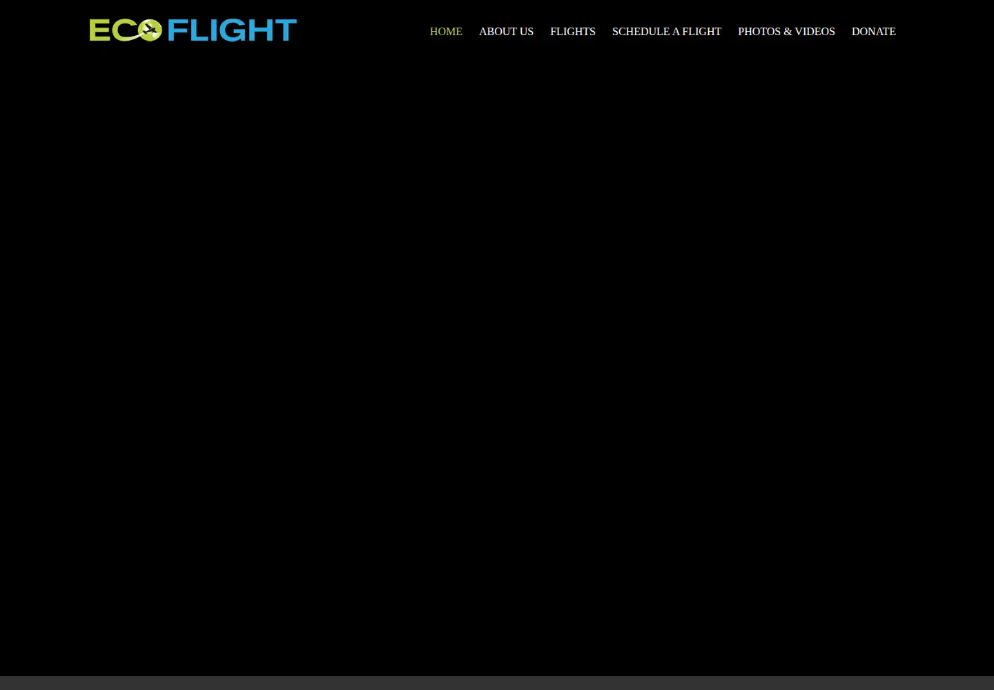 Screenshot of ecoflight.org