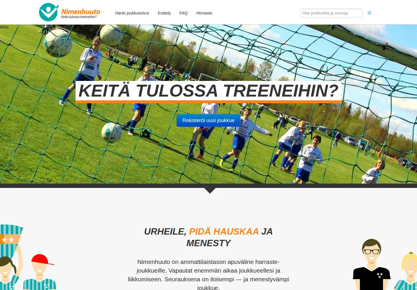 Screenshot of nimenhuuto.com