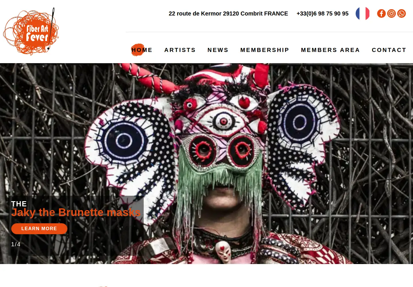 Screenshot of fiberartfever.com