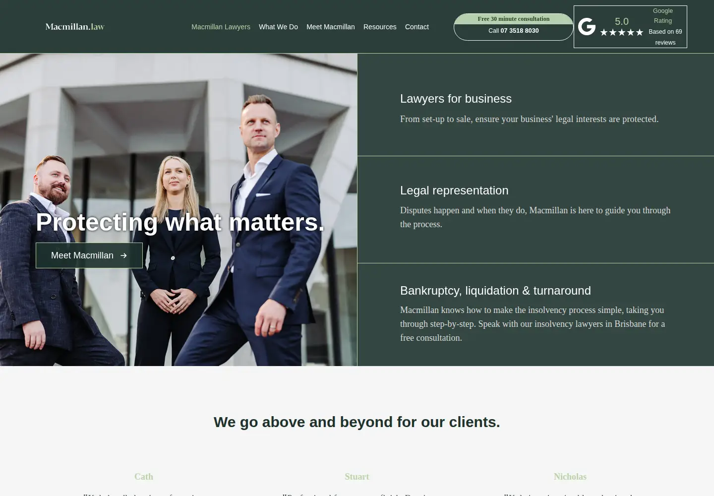 Screenshot of macmillan.law