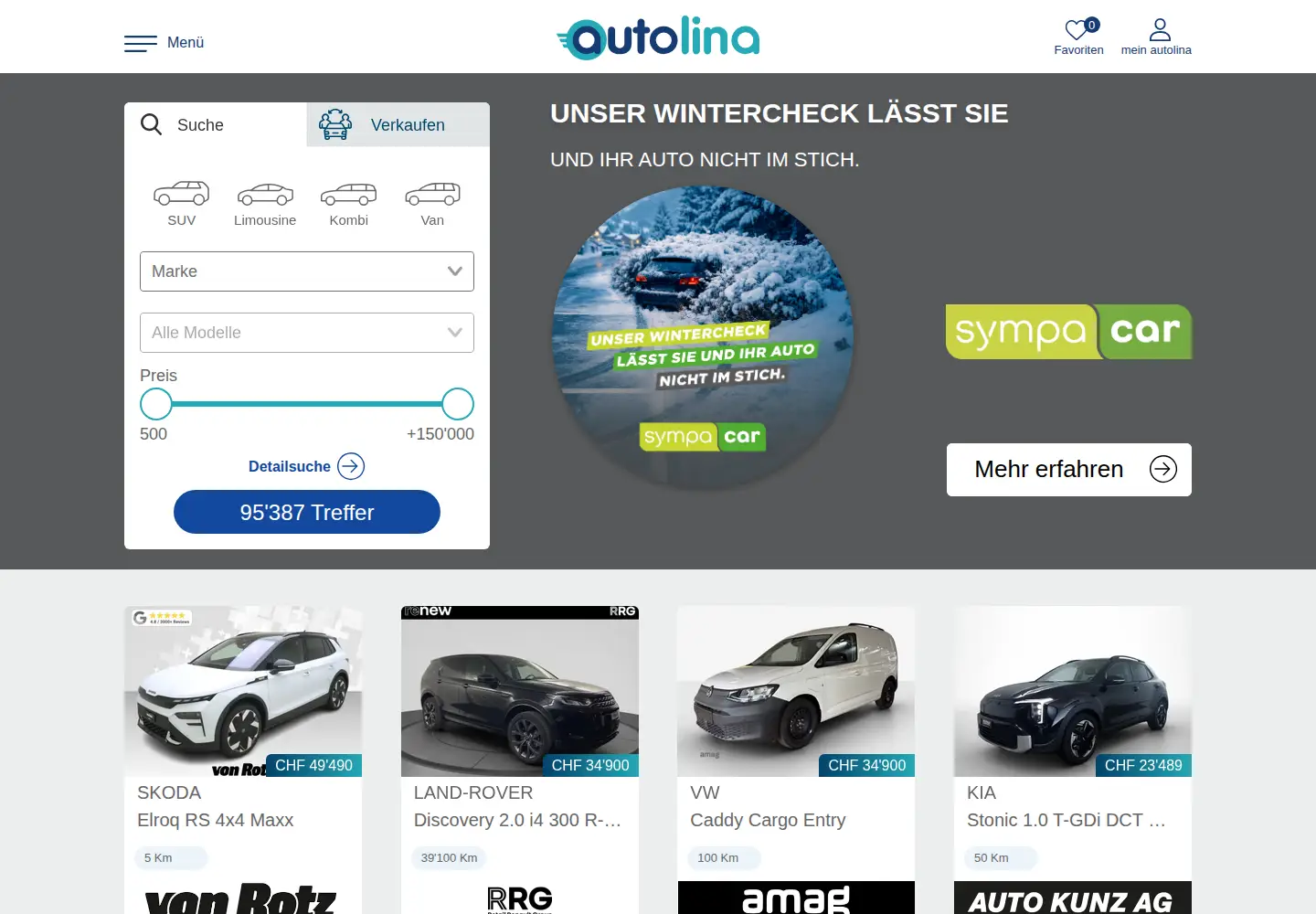 Screenshot of autolina.ch