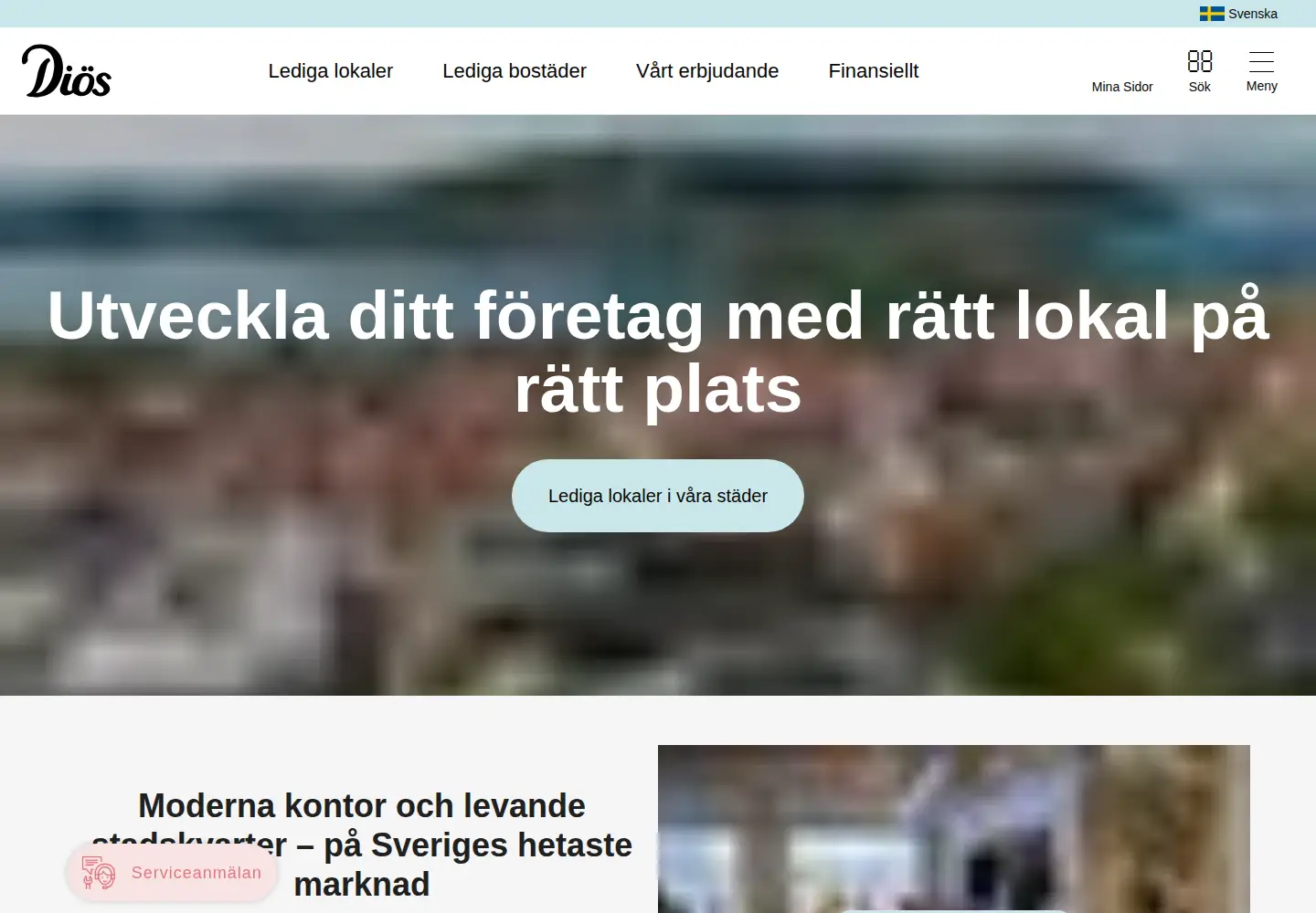 Screenshot of dios.se