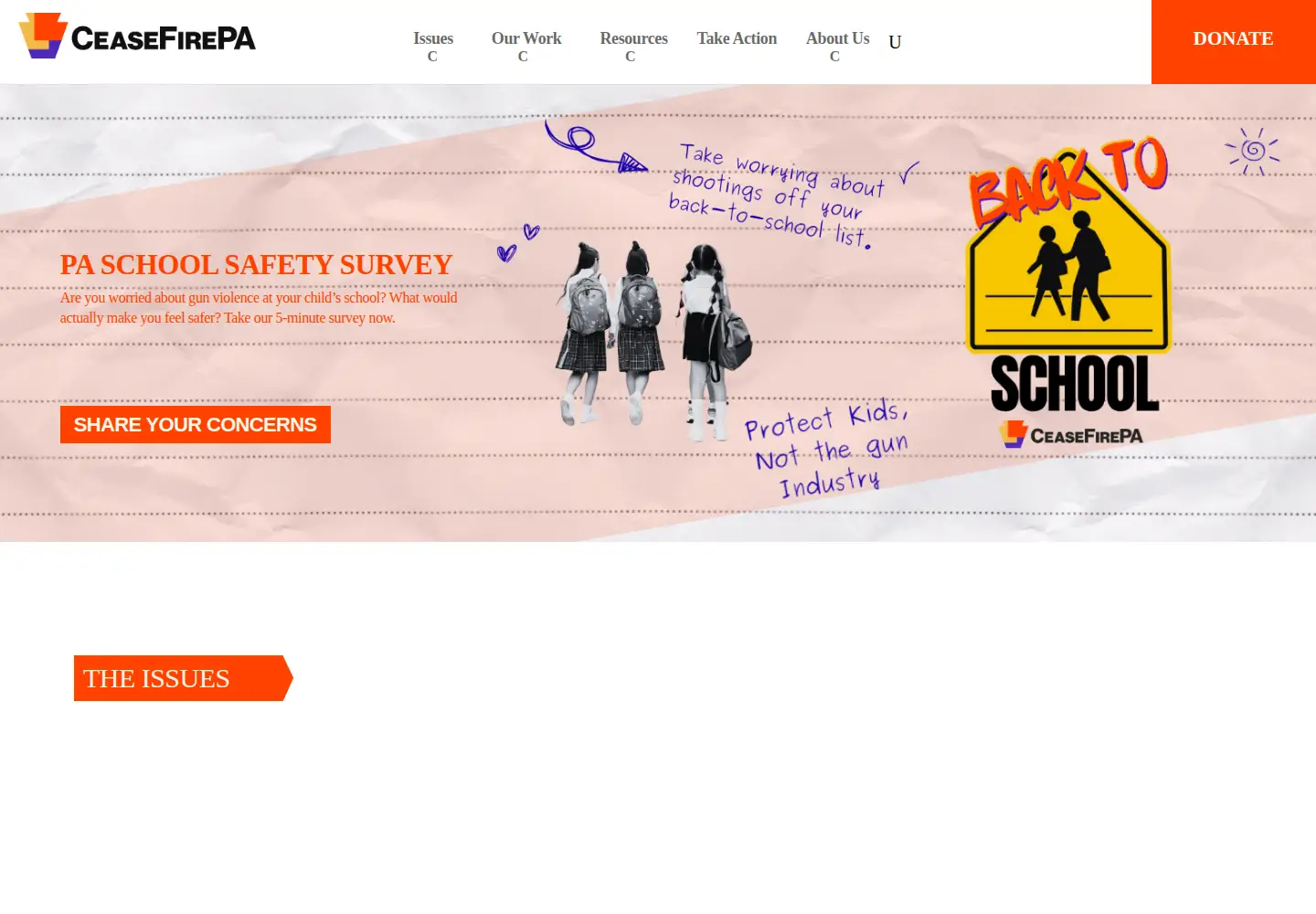 Screenshot of ceasefirepa.org