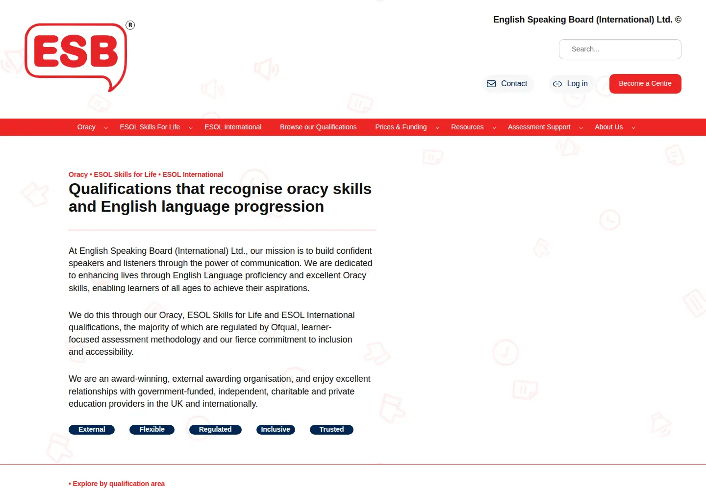 Captured homepage of esbuk.org in the current scan