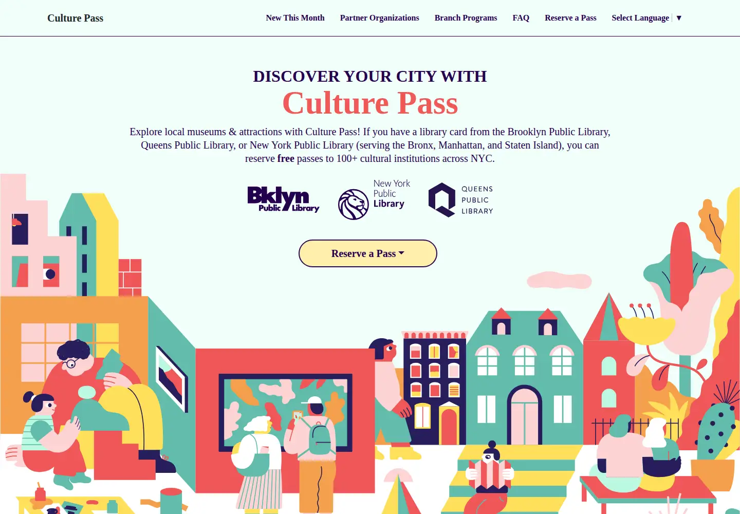 Screenshot of culturepass.nyc