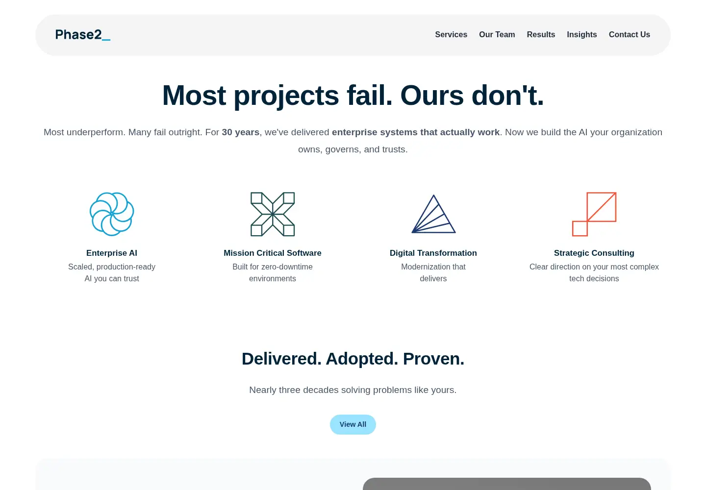 Screenshot of phase2online.com