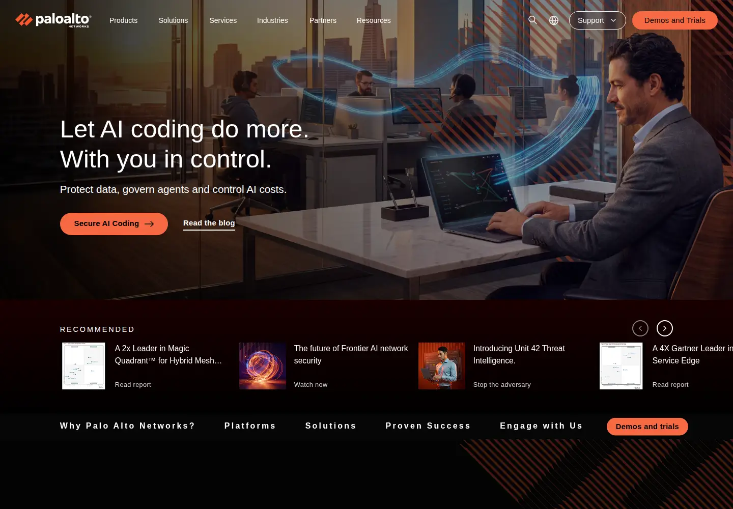Screenshot of paloaltonetworks.ca