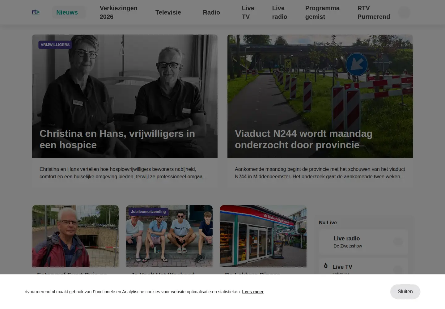 Captured homepage of rtvpurmerend.nl in the current scan