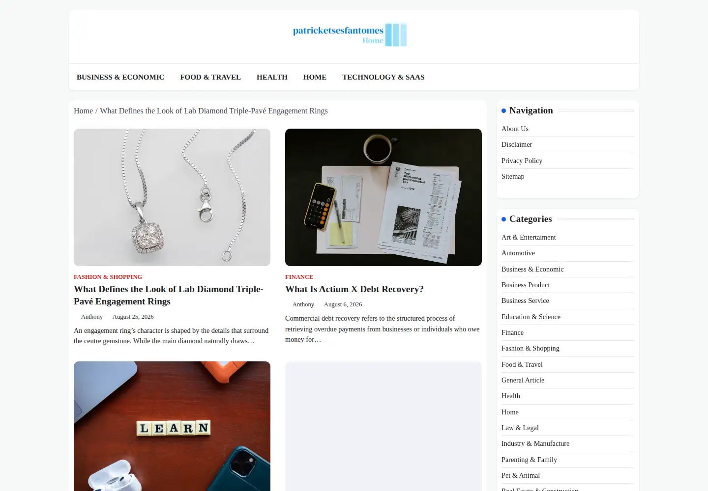 Screenshot of patricketsesfantomes.com