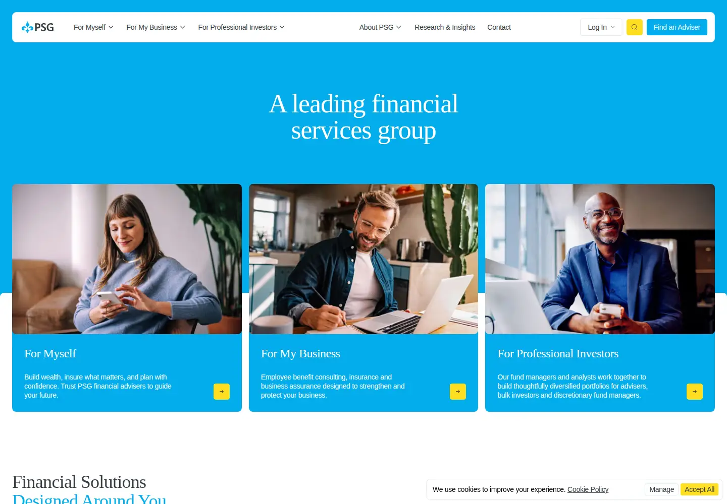Screenshot of psg.co.za