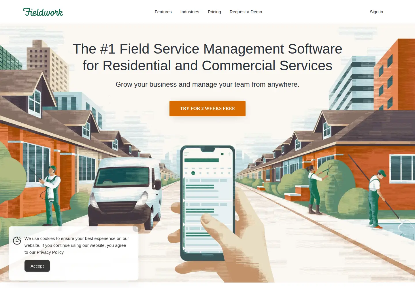 Screenshot of fieldworkhq.com