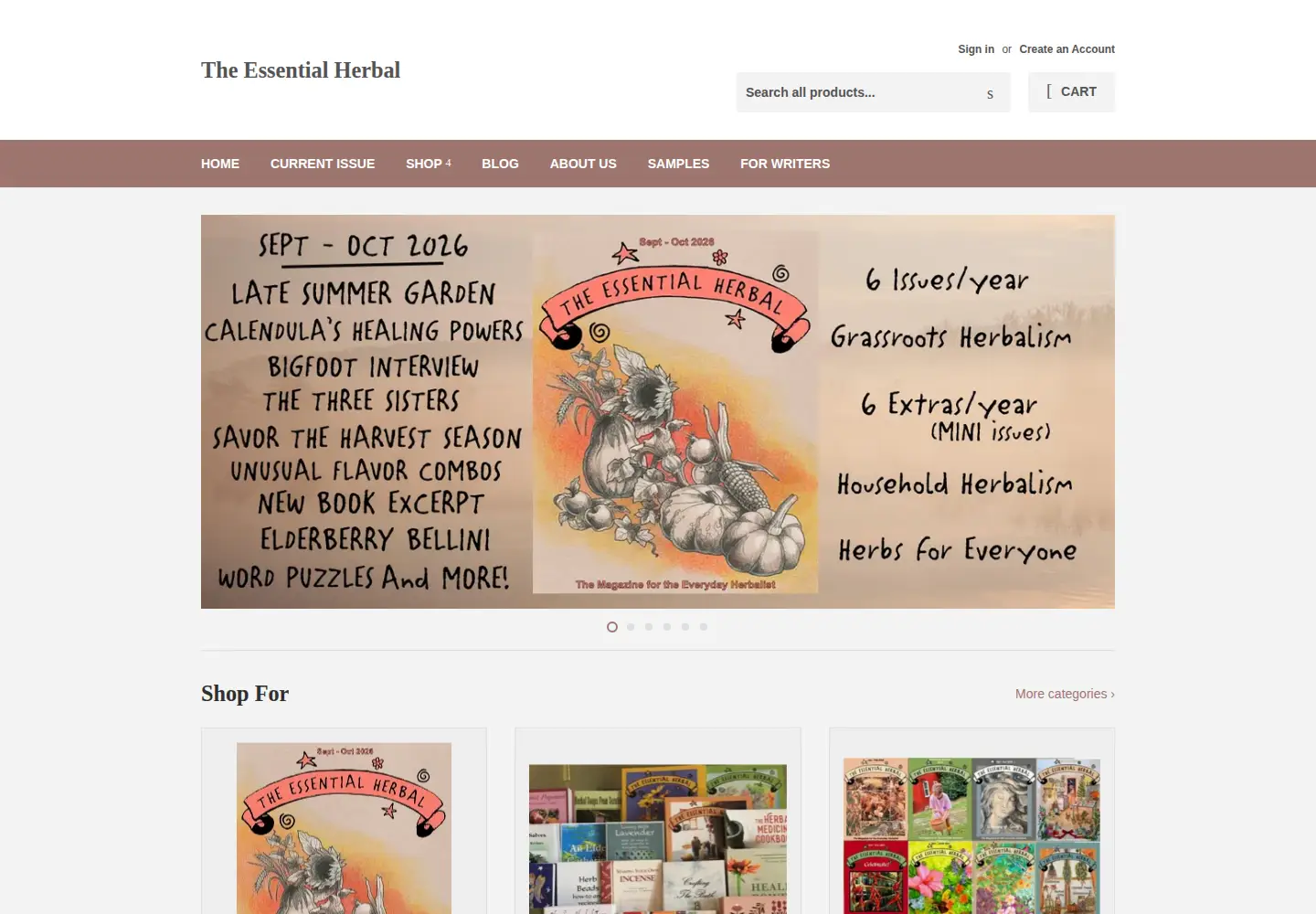 Screenshot of essentialherbal.com