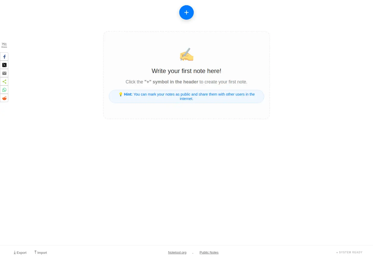 Screenshot of notetool.org