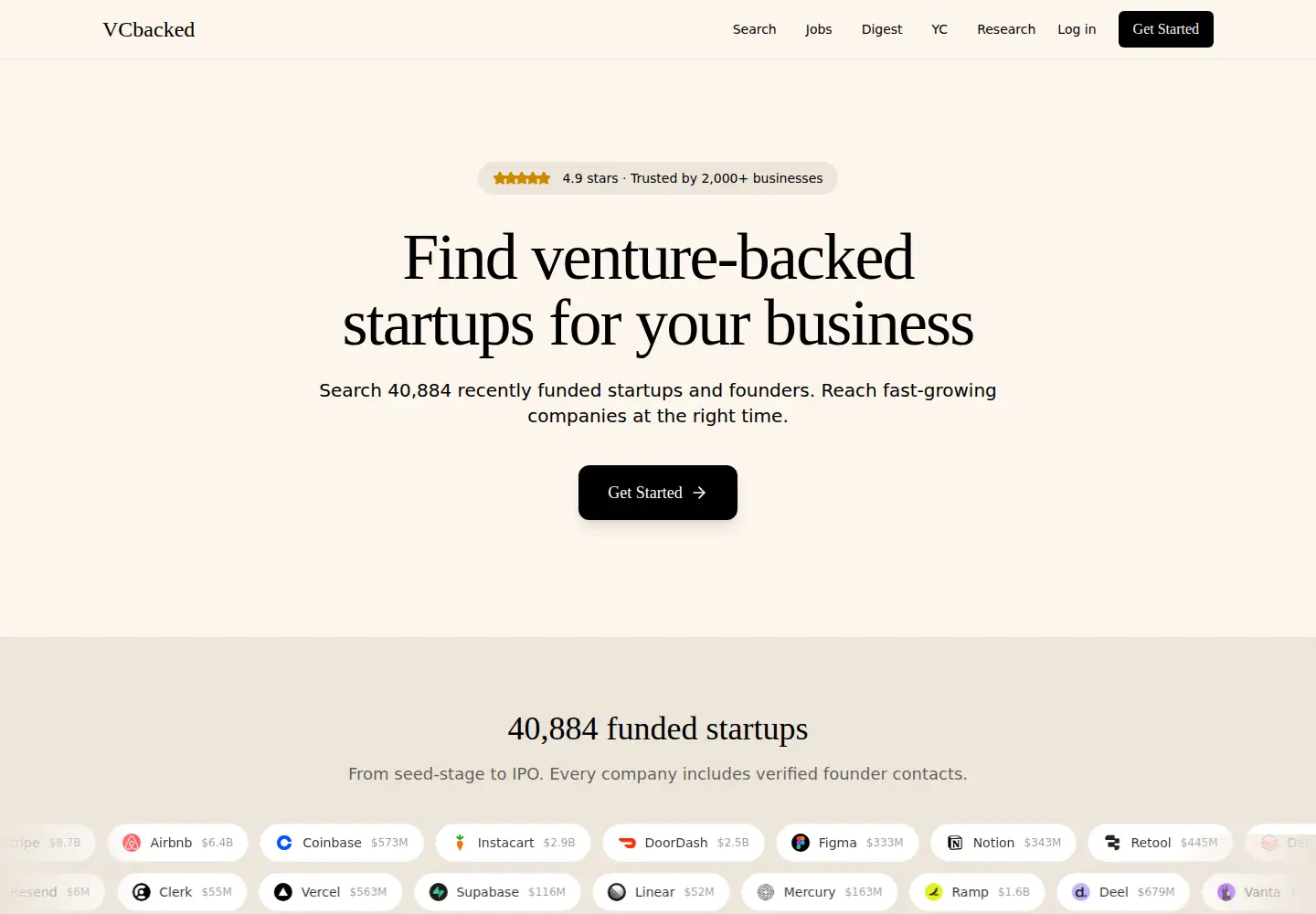 Screenshot of vcbacked.co