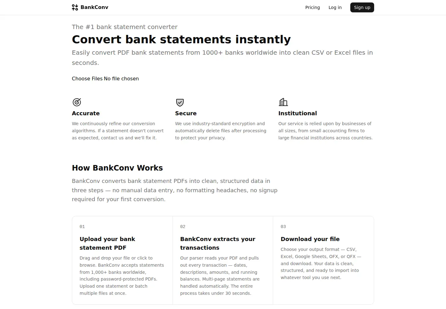 Screenshot of bankconv.com