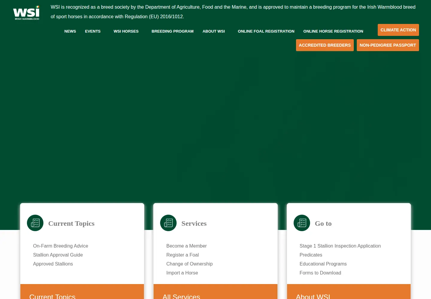 Screenshot of irish-warmblood.com
