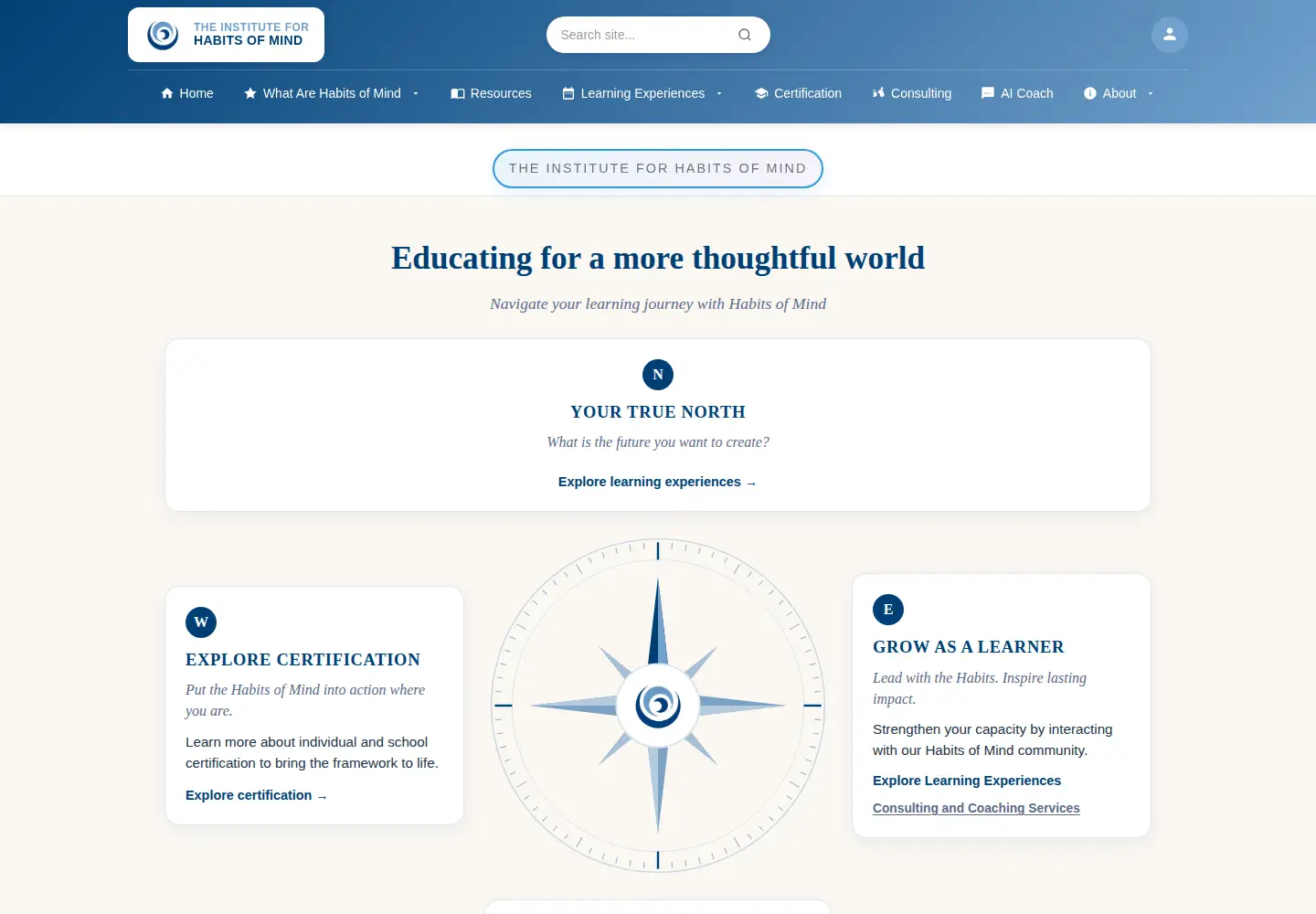 Screenshot of habitsofmindinstitute.org