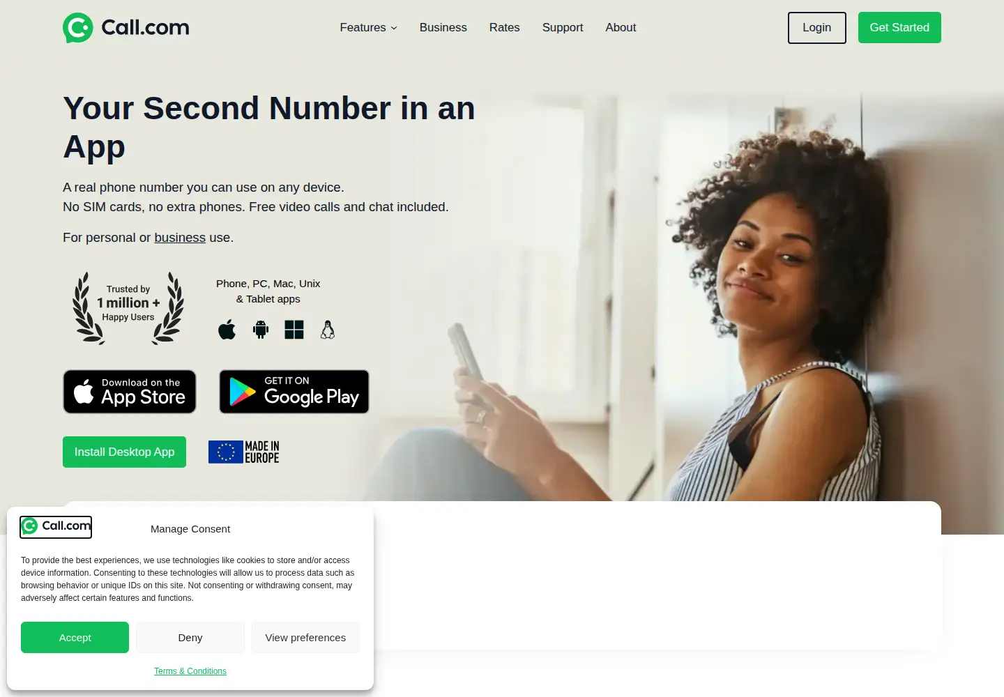 Captured homepage of call.com in the current scan