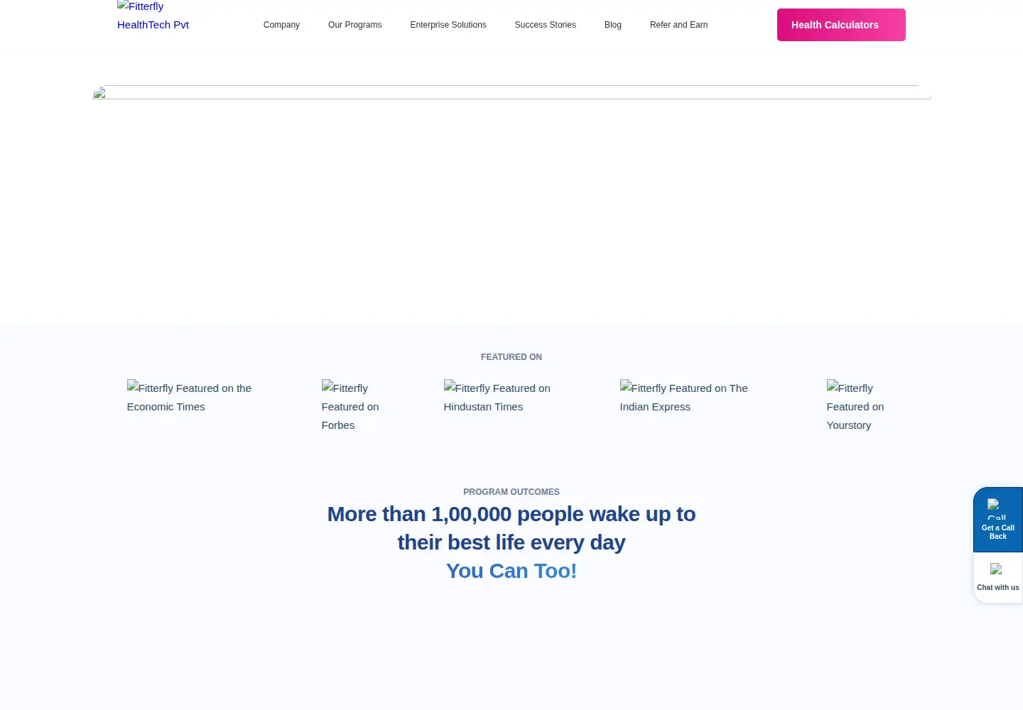 Screenshot of fitterfly.com