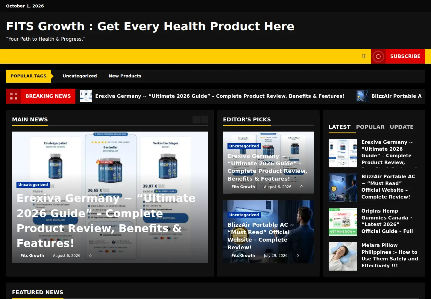 Screenshot of fitsgrowth.com