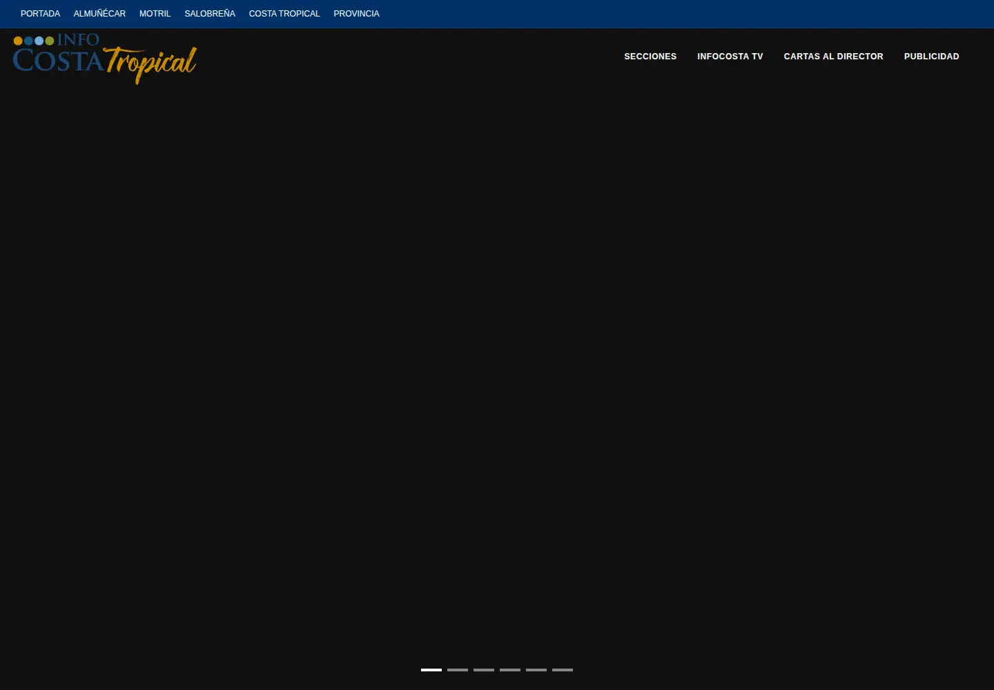 Captured homepage of infocostatropical.com in the current scan