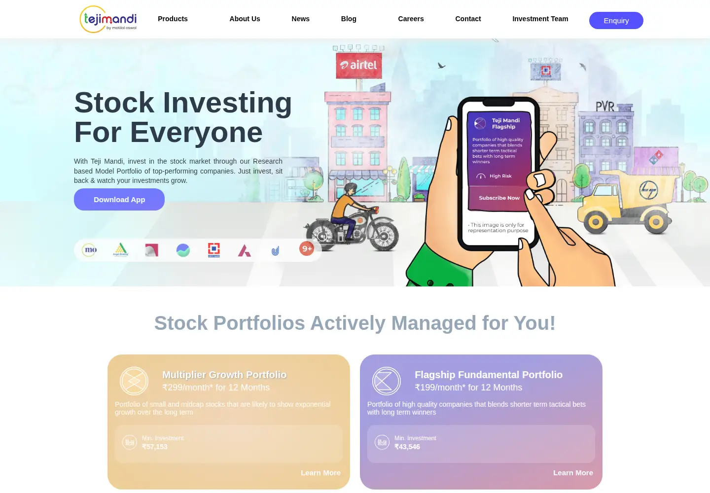 Captured homepage of tejimandi.com in the current scan