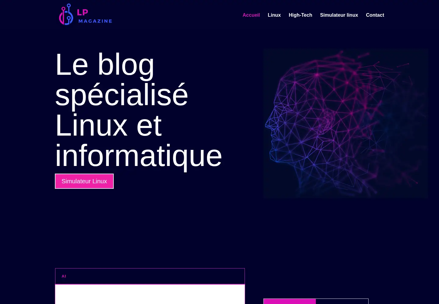 Captured homepage of lpmagazine.org in the current scan