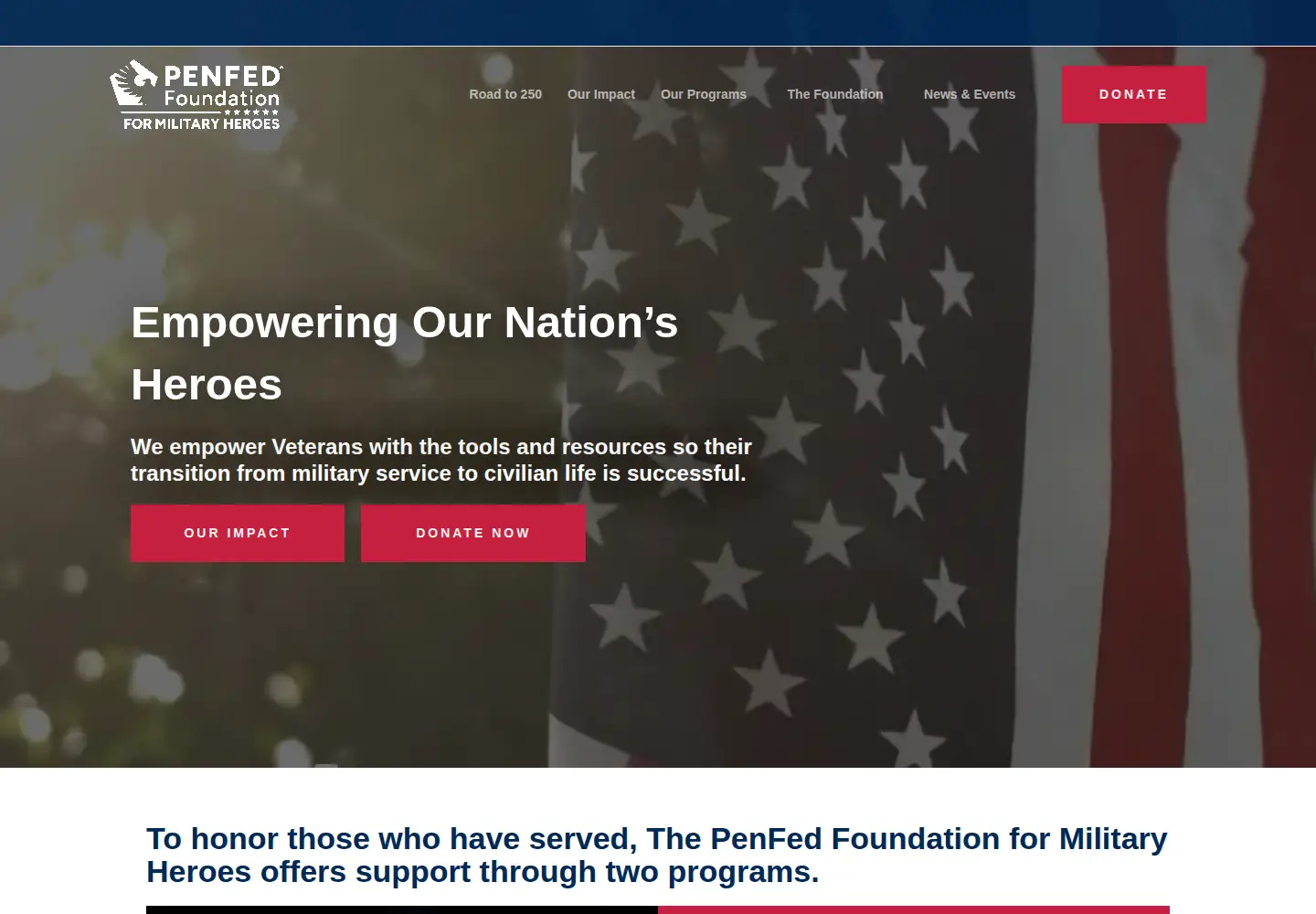 Screenshot of penfedfoundation.org