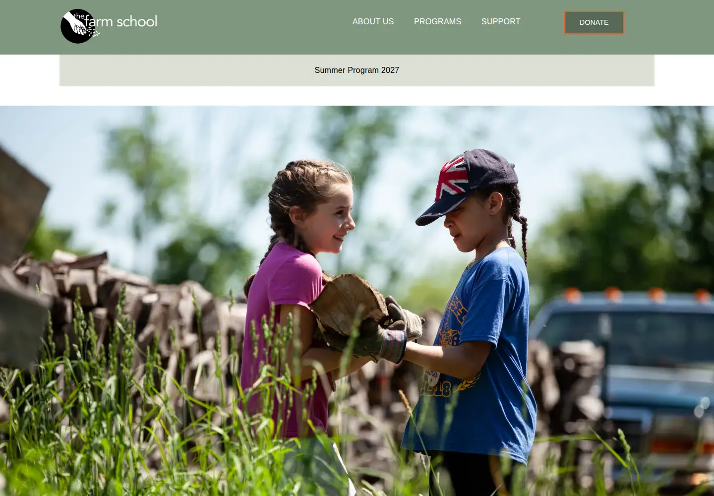Captured homepage of farmschool.org in the current scan