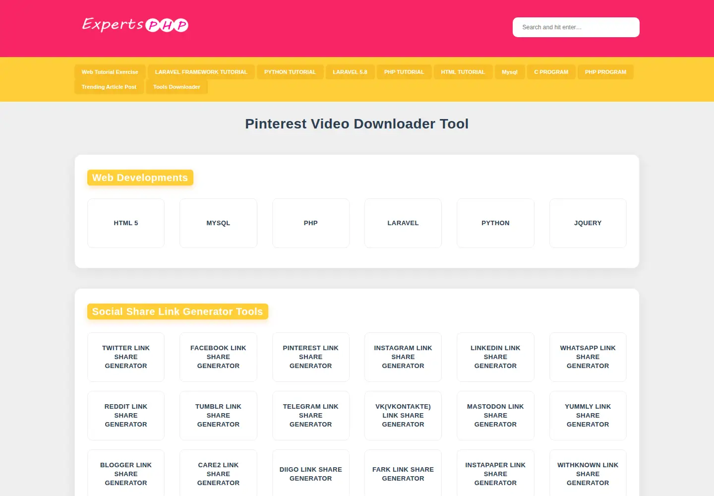 Screenshot of expertsphp.com