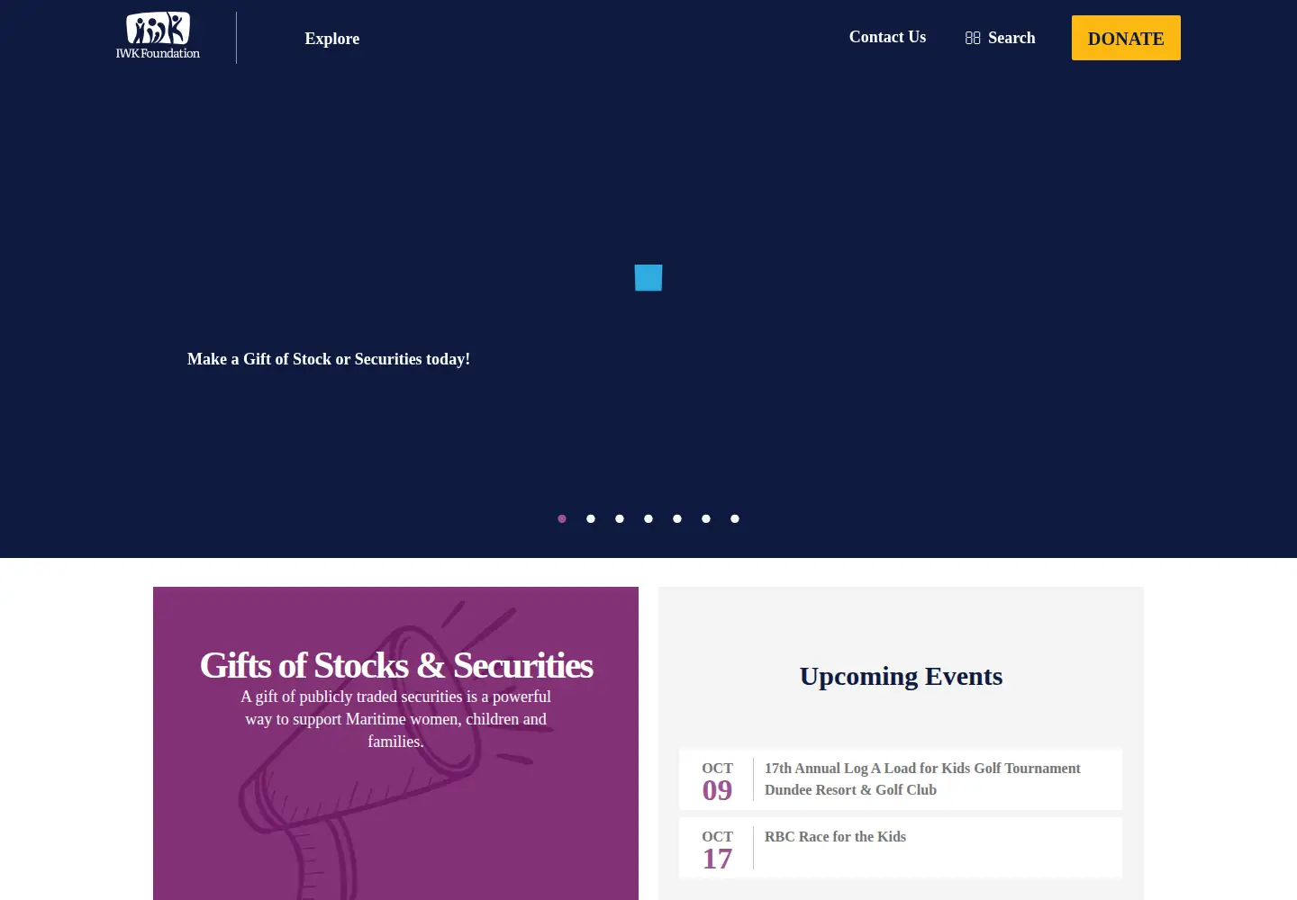 Screenshot of iwkfoundation.org